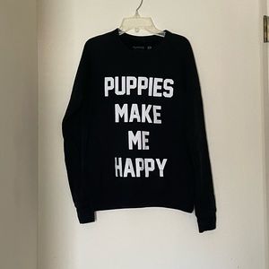 Black “Puppies make me happy” sweatshirt